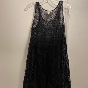 By Eloise (Anthropologie) black lace slip